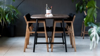 The table is a handmade table firstly designed for the two-Michelin-star restaurant Noma run by chef René Redzepi in Copenhagen, Denmark.